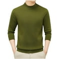 thumbnail image 1 of purcolt Men's Mock Neck Stretchy Knitted Sweaters Soft Casual Classic Pullover Long Sleeve Sweaters with Ribbing Edge, 1 of 5