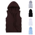 thumbnail image 1 of purcolt Men's Sleeveless Hoodies Vest Zip Up Tank Tops Casual Stretch Workout Muscle Athletic Jackets, 1 of 8
