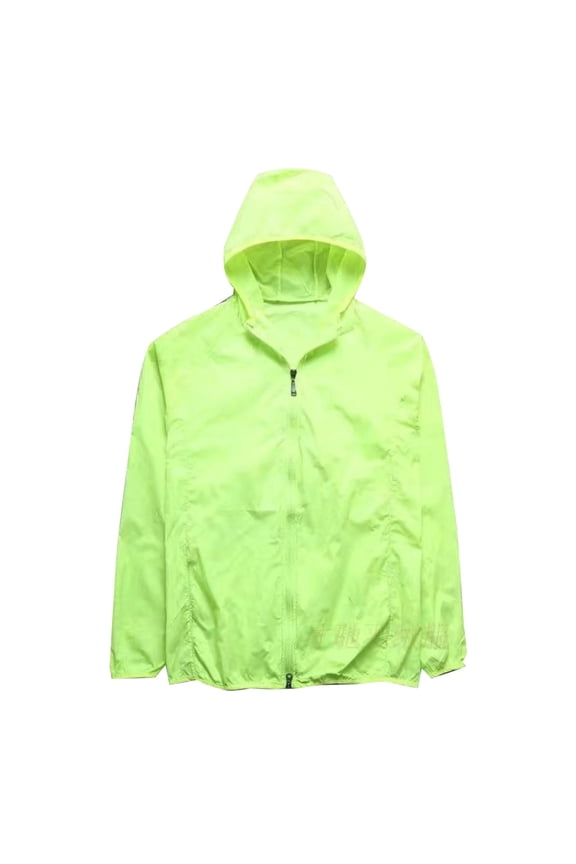 Men's UPF 50+ Light Rain Jacket Full Zip Sun Protection Hoodie Long Sleeve Thin Outdoor Hiking Fishing Casual Raincoat with Zip Pockets