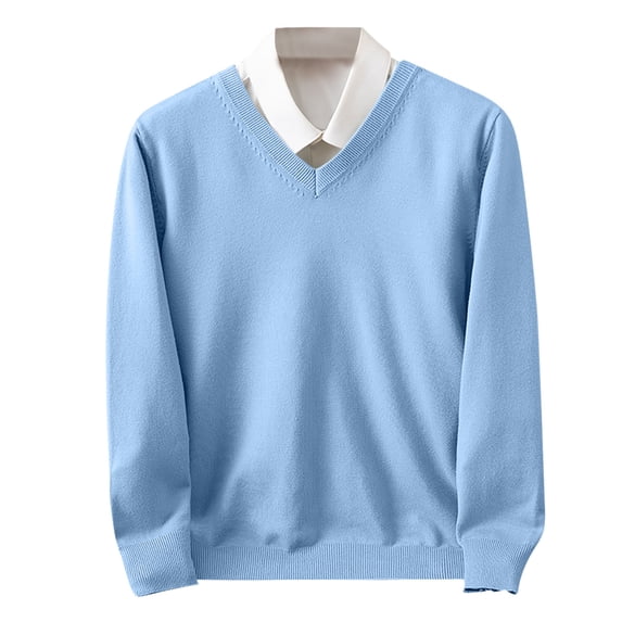 purcolt Men's V-Neck Knitted Sweater Lightweight Pullover Warm Casual Fall Winter Base Layer Tops