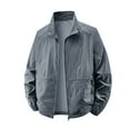 thumbnail image 1 of purcolt Men's Windbreaker Jackets Lightweight Zip Up Jacket with Hood Long Sleeve Outdoor Sports Hiking Raincoat with Zipper Pockets, 1 of 3