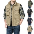 thumbnail image 1 of purcolt Mens Cargo Vest Jacket Sleeveless Work Vests Outdoor Fishing Travel Vests with Multi Pockets, 1 of 5