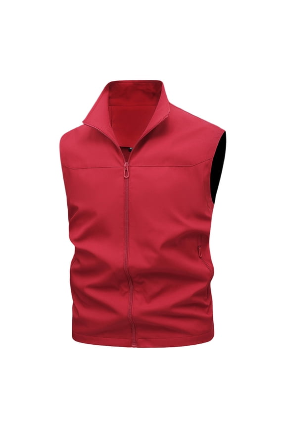 Mens Casual Lightweight Travel Vest Mesh Lined Zip Up Sleeveless Vest Outdoor Photographer Fishing Jackets Hiking with Pockets