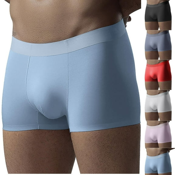 purcolt Mens Cotton Seamless Boxer Briefs Underwear Breathable Stretch Comfort Moisture-Wicking Underwear, No Ride Up