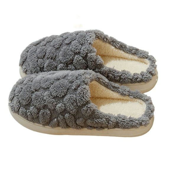 purcolt Mens House Slippers Fleece Lined Non-Slip Sole Indoor Slippers Memory Foam Slip-On Slippers