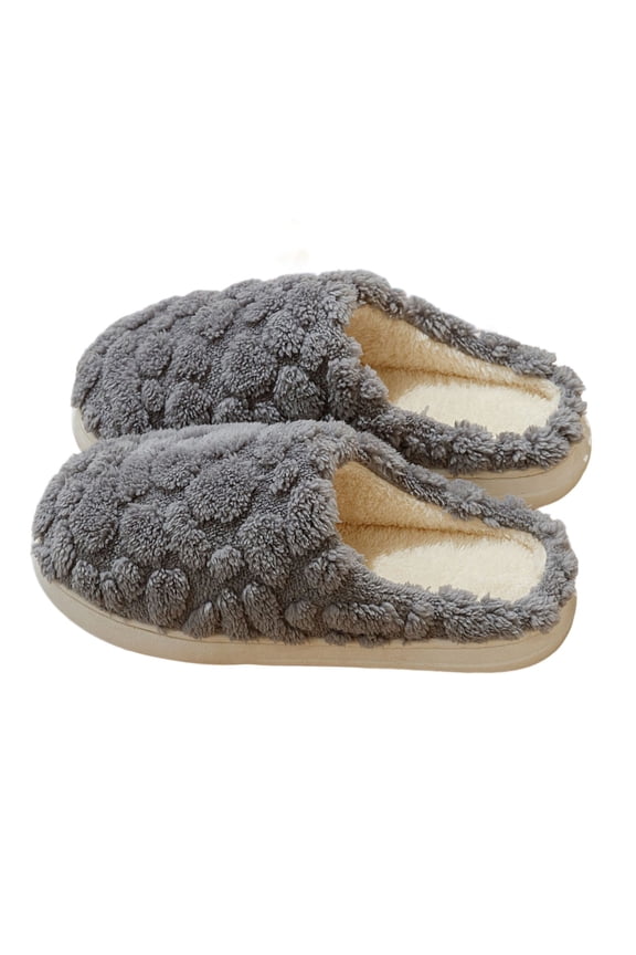 Mens House Slippers Fleece Lined Non-Slip Sole Indoor Slippers Memory Foam Slip-On Slippers