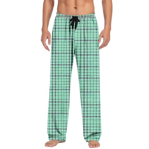 purcolt Mens Pajama Pants Soft Pjs Plaid Sleep Pants Lounge Bottoms with Pockets & Elastic Waist Sleepwear for Men