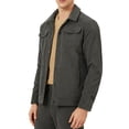 thumbnail image 1 of purcolt Mens Sherpa Lined Vintage Corduroy Shirt Jacket Casual Button Down Warm Fleece Collar Jackets, 1 of 3