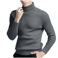thumbnail image 1 of purcolt Mens Slim Fit Turtleneck Sweater Long Sleeve Cable Knitted Twisted Pullover Soft Casual Winter Tops, 1 of 4
