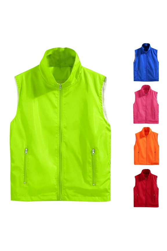 Mens Softshell Fishing Vest Lightweight Zip Up Sleeveless Jacket for Golf Running Hiking Travel