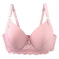 thumbnail image 1 of purcolt Minimizer Bra for Women - Plus Size Full Coverage Support Lace Bra with Underwire for Large Bust (Pink, 100D), 1 of 9