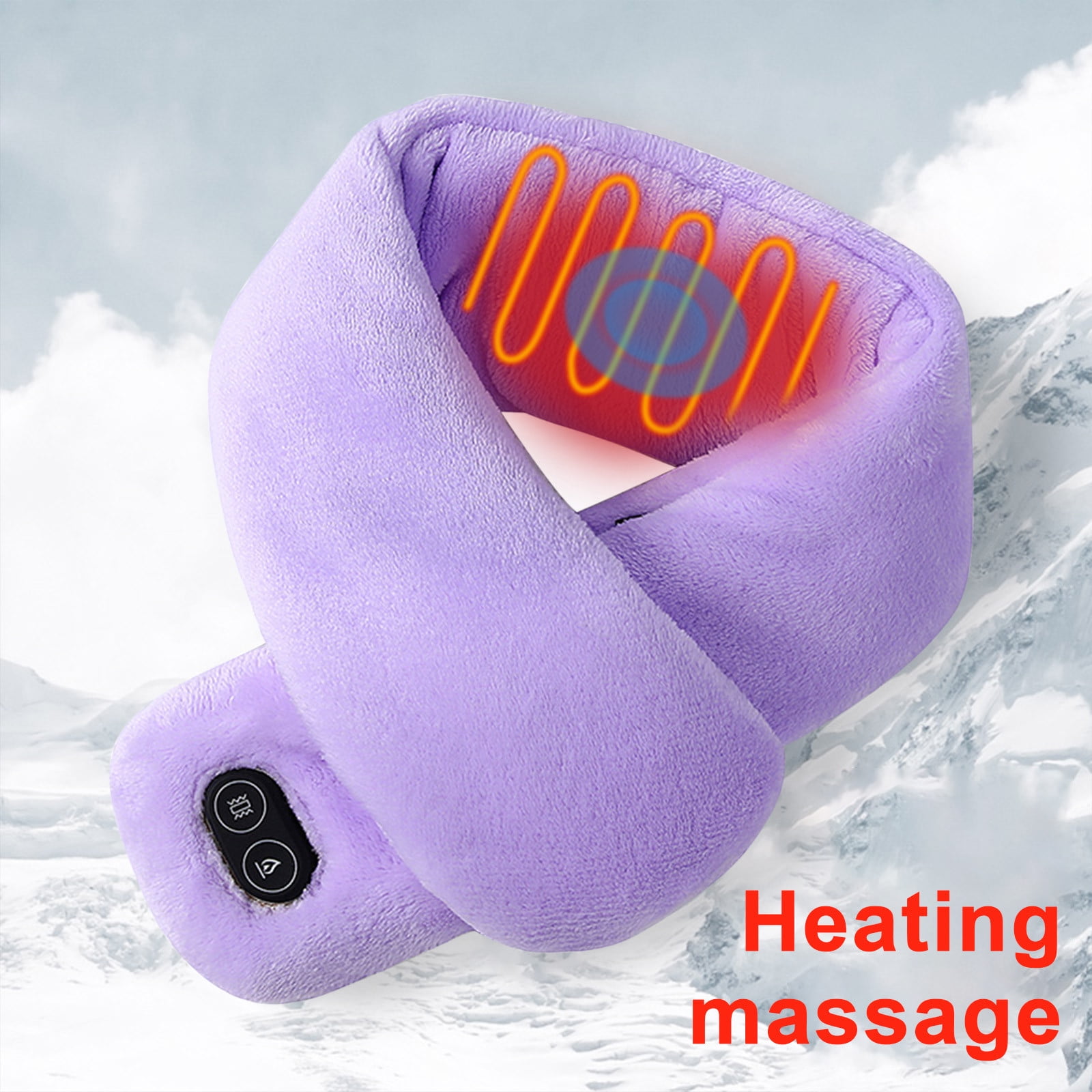 purcolt Neck Heating Pad, Heated Neck Wrap Heater Heated Scarf Unisex Long  Rechargeable Heating Scarf Dual Control Intelligent Heating Neck Support  Vibration Massage Scarf 