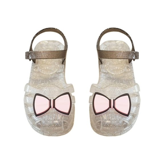 purcolt Princess Jelly Sandals for Girls, Closed Toe Fisherman Water Beach Summer Dress Shoes Birthday Party Costume Dress Up Sandals Mary Jane Flats for Toddler Little Girls