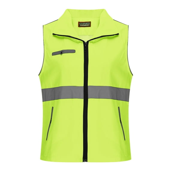 purcolt Reflective Safety Vest for Men Women with Multiple Zipper Pockets High Visibility Vest Hi Vis Construction Work Vest, Meets ANSI/ISEA Standards