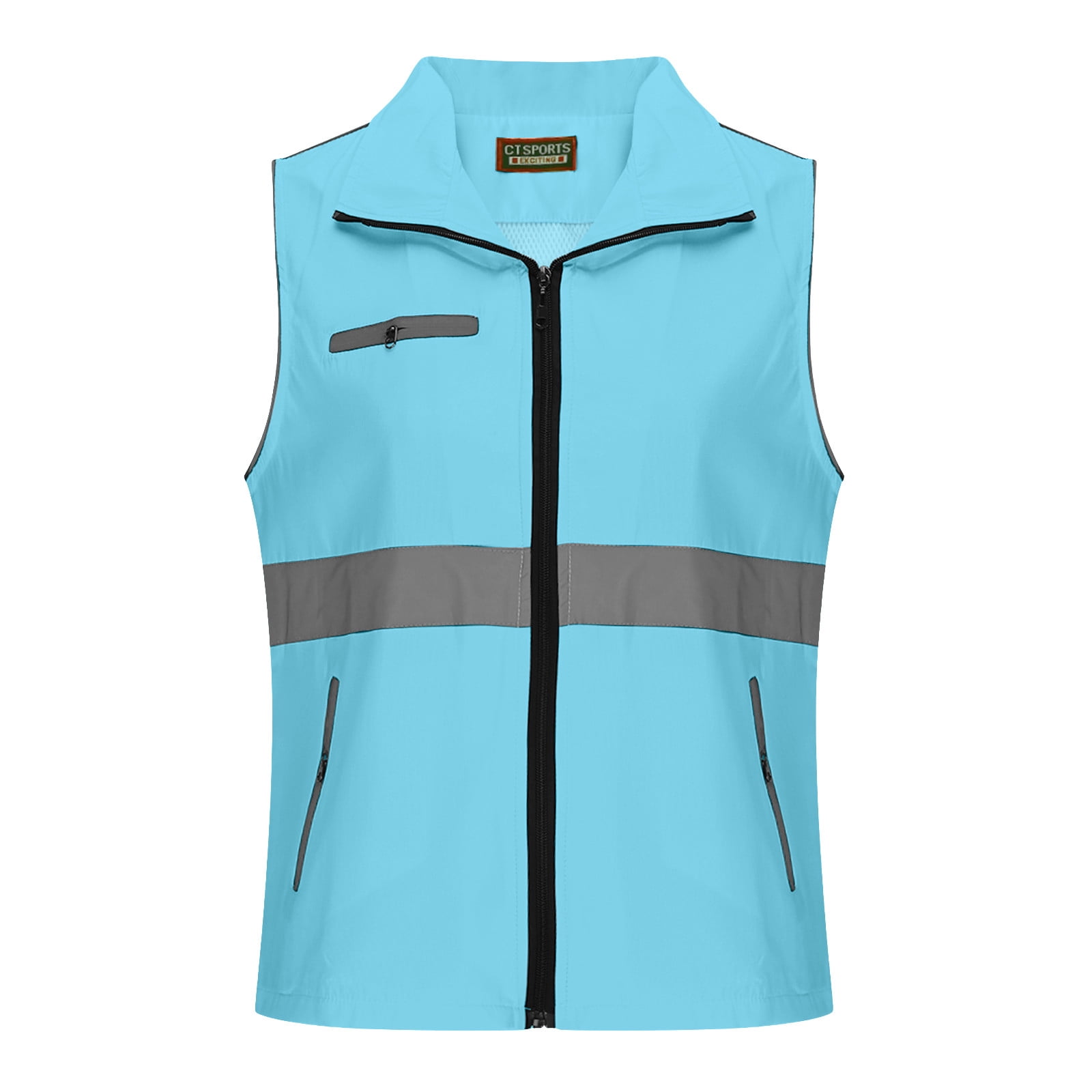purcolt Reflective Safety Vest for Men Women with Multiple Zipper ...