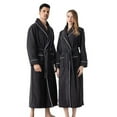 thumbnail image 1 of purcolt Robes for Women & Men, Soft Warm Plush Fleece Long Bathrobe with Shawl Collar, Unisex Spa Robe with Belt & Pockets, 1 of 9