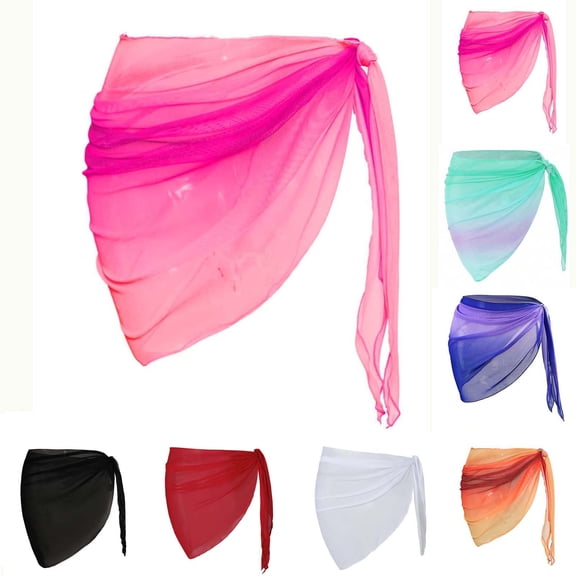 Purcolt Sarong Wraps for Women Beach Skirt Swimsuit Bikini Coverups Sheer Bathing Suit Cover Up