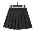 thumbnail image 1 of purcolt Skirts for Girls Pleated Skirt A-line High Waisted School Uniform Skirts with Undershorts Elastic Flared Plain Skirts for Girls 9-16 Years, 1 of 3
