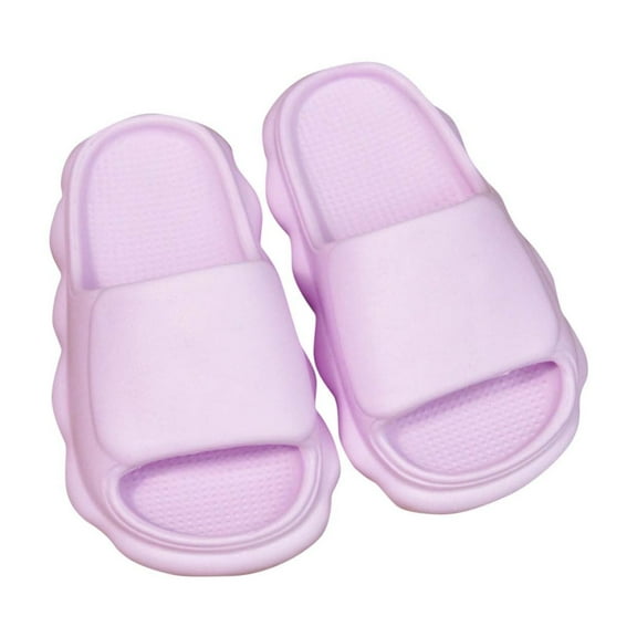 purcolt Slides for Kids, Bathroom Shower Slippers for Boys Girls, Non-Slip Summer Beach Pool Shoes, Comfy Thick Sole Slide Sandals