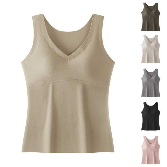 purcolt Thermal Tank Tops Women Seamless Underwear Tops Sleeveless Undershirt Camisole Warm Base Layer Vest for Women