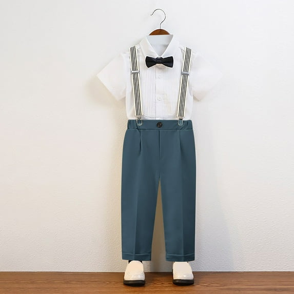 purcolt Toddler Baby Boys Dress Pants Kids Straight Leg Stretch Formal Wedding Suit Pants School Uniform Trousers Gentleman Clothes for 6M-10T