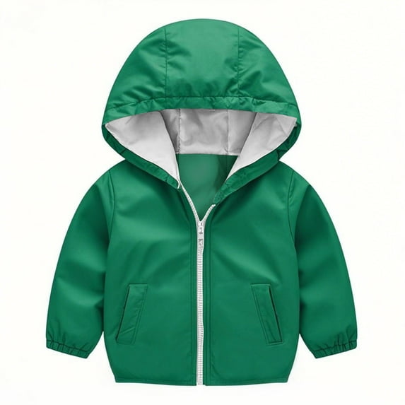 purcolt Toddler Baby Waterproof Raincoats Kids Full Zip Hooded Lightweight Rain Jacket Outerwear for Boys and Girls 12Months-7Years