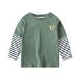 thumbnail image 1 of purcolt Toddler Boys Long Sleeve Shirts Soft Crewneck Graphic Tees Tops Kids Layered T-Shirts, Sizes 18 Months-11 Years, 1 of 9