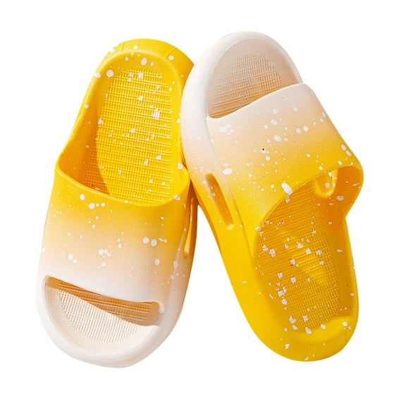 purcolt Toddler Kids Boys Girls Slides Summer Beach Pool Sandals Comfy Cushioned Thick Sole Non-Slip Bathroom Shower Slippers for Indoor and Outdoor