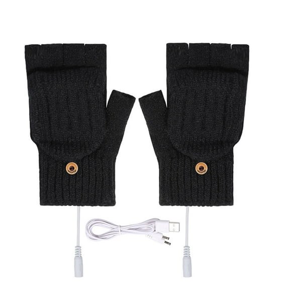 purcolt USB Heated Gloves Fingerless for Women Men Rechargeable Electric Touchscreen Gloves Heating Mittens for Winter Cold Weather