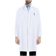 purcolt Unisex Professional Lab Coat White Labcoat Long Sleeve Medical Doctor Nurse Uniform Laboratory Coat with 3 Pockets