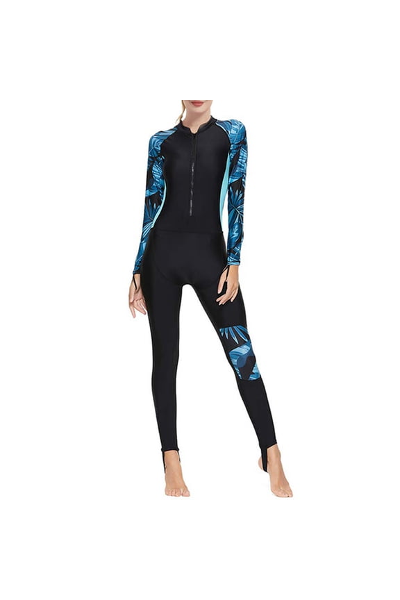 Wet Suits for Women Full Body Diving Suit in Cold Water, Long Sleeve Front Zip Wetsuit One Piece Thermal Swimsuit for Diving Snorkeling Kayaking Swimming