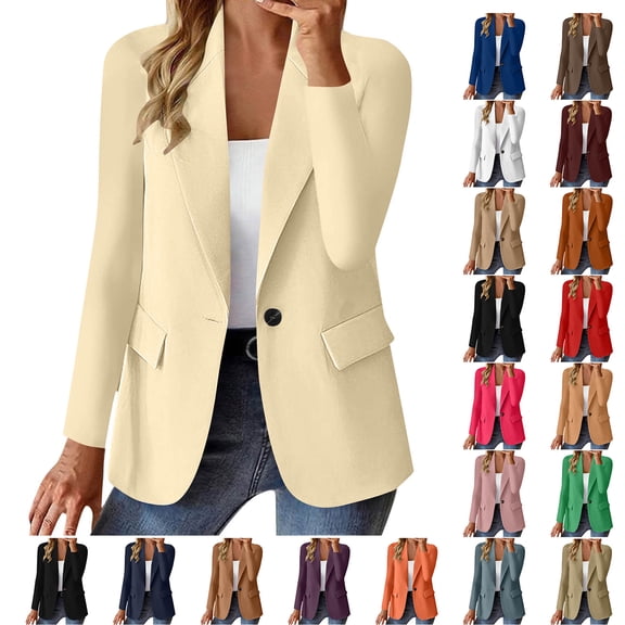 purcolt Women's Casual Lightweight Blazers Business Casual Long Sleeve Open Front Lapel Work Office Suit Jackets with Pockets