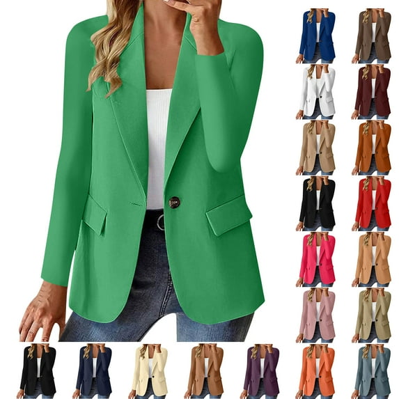 purcolt Women's Casual Lightweight Blazers Business Casual Long Sleeve Open Front Lapel Work Office Suit Jackets with Pockets