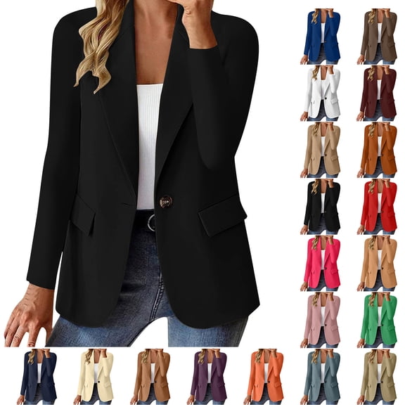 purcolt Women's Casual Lightweight Blazers Business Casual Long Sleeve Open Front Lapel Work Office Suit Jackets with Pockets