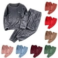 thumbnail image 1 of purcolt Women's Coral Fleece Pajama Sets Loungewear Soft Comfy Pjs Set Winter Warm Plush 2 Piece Lounge Sets Sleepwear, 1 of 7