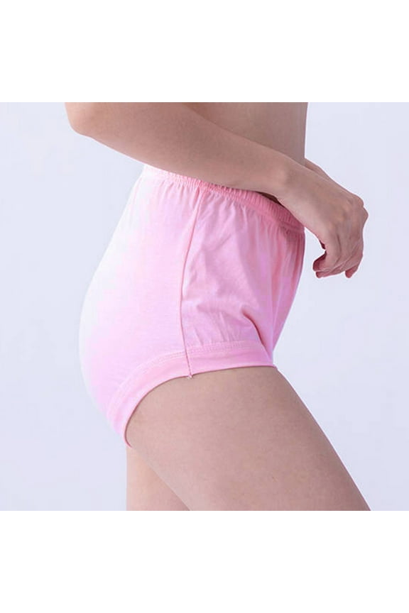 Women's Cotton Underwear High Waisted Full Coverage Briefs for Medium Elderly Ladies Plus Size Panties