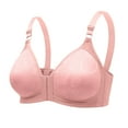 thumbnail image 1 of purcolt Women's Front Closure Bras Embroidery Wireless Full Coverage Push Up Supportive Casual Breathable Soft Mastectomy Bralettes, 1 of 6