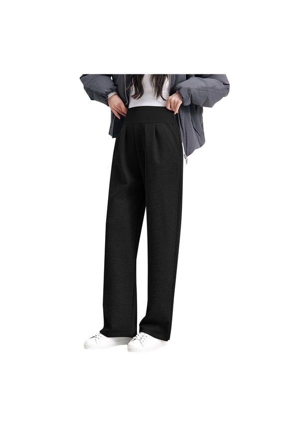 Women's Maternity Pants Elastic High Waist Over The Belly Wide Leg Pants Casual Activewear Jogger Stretchy Pregnancy Sweatpants