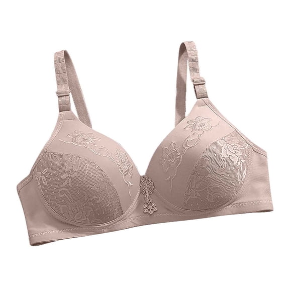 purcolt Women's Minimizer Bra Wireless Full Coverage No Underwire Embroidery Bras Casual Comfort Everyday T-Shirt Bra