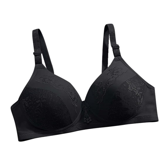 purcolt Women's Minimizer Bra Wireless Full Coverage No Underwire Embroidery Bras Casual Comfort Everyday T-Shirt Bra