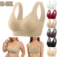 thumbnail image 1 of purcolt Women's Plus Size Bras No Underwire Full Coverage Support Wide Strap Seamless Wireless Everyday Bras Casual Breathable Sleepwear Bras for Large Breast, 1 of 9