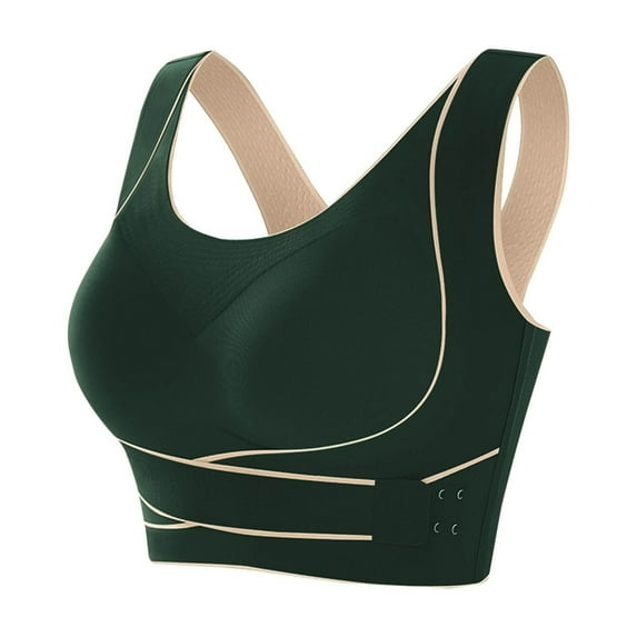 purcolt Women's Plus Size Comfort No Underwire Racerback Bras Padded Wireless Full Coverage Support Bras Casual Yoga Workout Everyday Bralettes