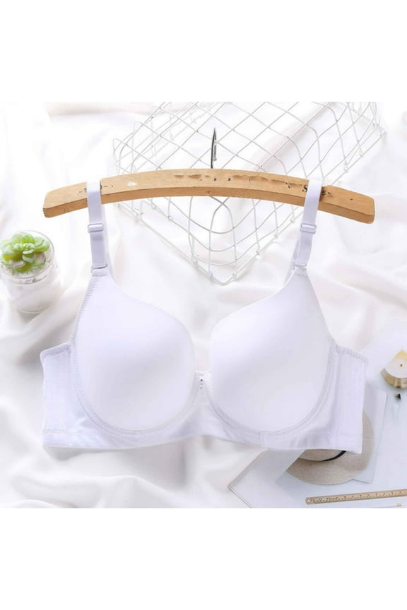 Women's Seamless Underwire Lift and Support Push Up Bra Everyday Lightly Lined Comfort Big Busts Bra Full Coverage T-Shirt Bra, 34B-44C