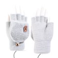 thumbnail image 1 of purcolt Women's USB Heated Gloves Winter Warm Heating Mitten Full and Half Hand Warmers Washable Knitting Typing Gloves, 1 of 4