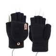 thumbnail image 1 of purcolt Women's USB Heated Gloves Winter Warm Heating Mitten Full and Half Hand Warmers Washable Knitting Typing Gloves, 1 of 3