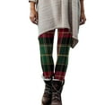 thumbnail image 1 of purcolt Women's Ugly Christmas Leggings Plaid Printed High Waisted Soft Skinny Tights Pants Xmas Party Holiday Leggings, 1 of 9