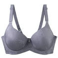 thumbnail image 1 of purcolt Women's Underwire Big Busts Support Push Up Bra Everyday Lightly Lined Comfort Lace Bra Full Coverage T-Shirt Bra, 1 of 3