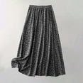 thumbnail image 1 of purcolt Womens Boho Flowy Skirt Elastic High Waisted Casual Midi Skirt Side Slit A-Line Swing Skirts, 1 of 2