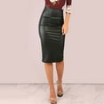thumbnail image 1 of purcolt Womens Faux Leather Pencil Skirt High Waisted PU Midi Skirt Bodycon Wrap Skirt, 1 of 9