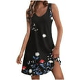 thumbnail image 1 of purcolt Womens Floral Boho Tank Dress Summer Casual Sleeveless V Neck Swing Mini Dress Beach Vacation Sundresses Swimsuit Coverups, 1 of 7